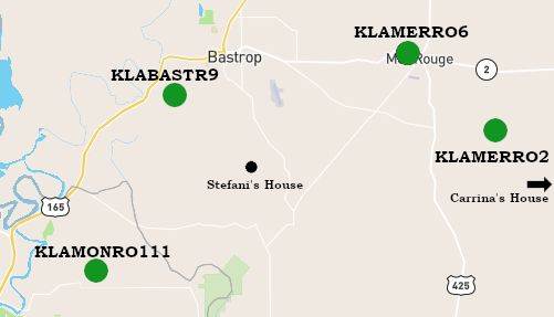 Map of weather stations